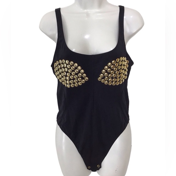 Good American The Fembot Studded Bodysuit Size 4 NEW - Picture 3 of 9